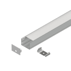 Novalux - PROFILED MACRO : PROFIL POUR BANDEAU 2M + DIFFUSEUR OPALE + 2 EMBOUTS + 4 SUPPOR