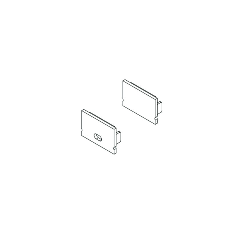 Novalux - PROFILED MACRO : EMBOUTS (2 PIECES), ALU