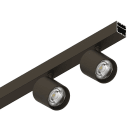 Novalux - P-30 : MODULE 2 SPOTS LED GALA, PLAFOND/SUSPENSION, 2X9W 4000K 34° CAFÉ
