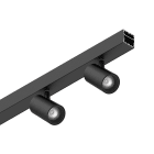 Novalux - P-30 : PROFIL LINEAIRE PLAFOND/SUSPENSION PCB, 2 SPOTS MIR, 2X6W 2700K 20° NOIR