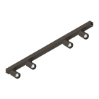Novalux - P-30 : PROFIL LINEAIRE PLAFOND/SUSPENSION PCB, 4 SPOTS MIR, 4X6W 2700K 40° CAFÉ
