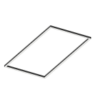 Novalux - P-30 READY : RECTANGULAIRE 48W 2700K INSTALLATION AU PLAFOND L=1630 NOIR