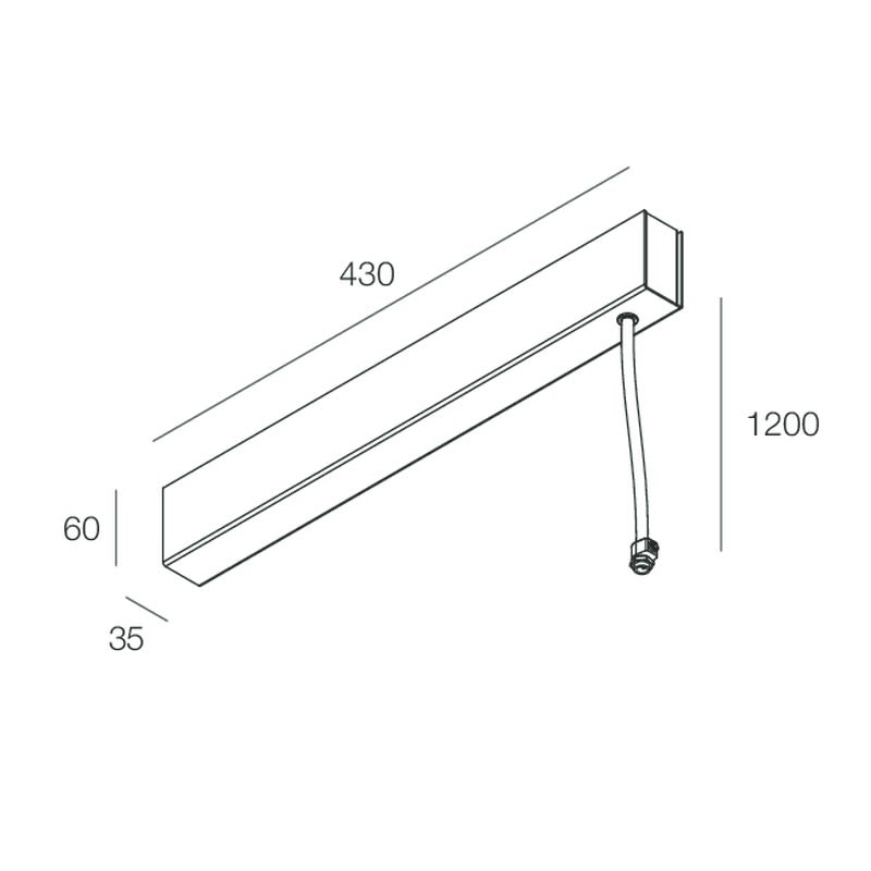 Novalux - P-30: CANOPY X SUSP L3000 100W 24V NOIR