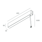 Novalux - P-30: CANOPY X SUSP L3000 100W 24V NOIR