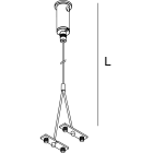 Novalux - LUCKY MAXI : KIT DE SUSPENSION L=3000 (1 PC)