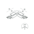 Novalux - ALL-TRACK : JONCTION ARTICULEE, SANS ALIMENTATION, BLANC