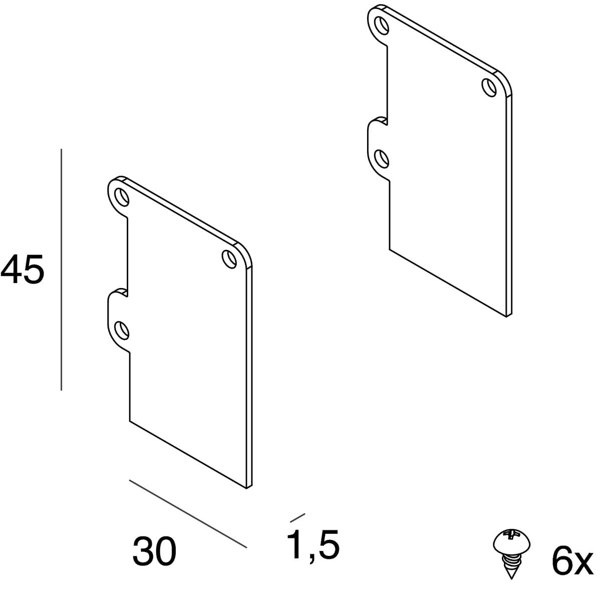 Novalux - CARTOON, P-25 : EMBOUTS (2 PCS)