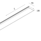 Novalux - LI-NEAR : MODULE PLEIN 1,50M BLANC + 2 EMBOUTS