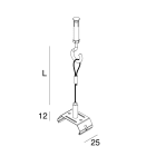 Novalux - LI-NEAR : KIT SUSPENSION 3M 1 PC