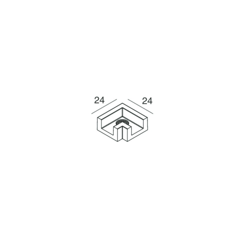 Novalux - T-48 MINI : CONNECTEUR D'ANGLE NOIR
