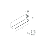 Novalux - HERO : PROFIL LINEAIRE, PLAFOND/SUSPENSION/ENCASTRE, PROFIL VIDE CÂBLÉ, 250 BLAN