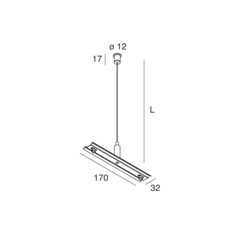 Novalux - HERO : CÂBLE DE SUSPENSION POUR LA JONCTION DE PROFILS (1 PIECE)