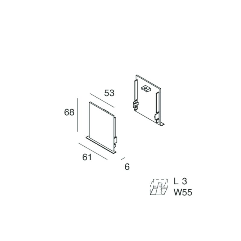 Novalux - HERO C : EMBOUTS 2 PIECES BLANC