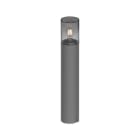 Novalux - GLASS : BORNE, HAUTEUR 700MM, E27 8W MAX., GRIS ANTHRACITE, DIFFUSEUR FUME