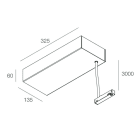 Novalux - FORTY8: SUSP. CANOPY 320W-48V 3M BLANC