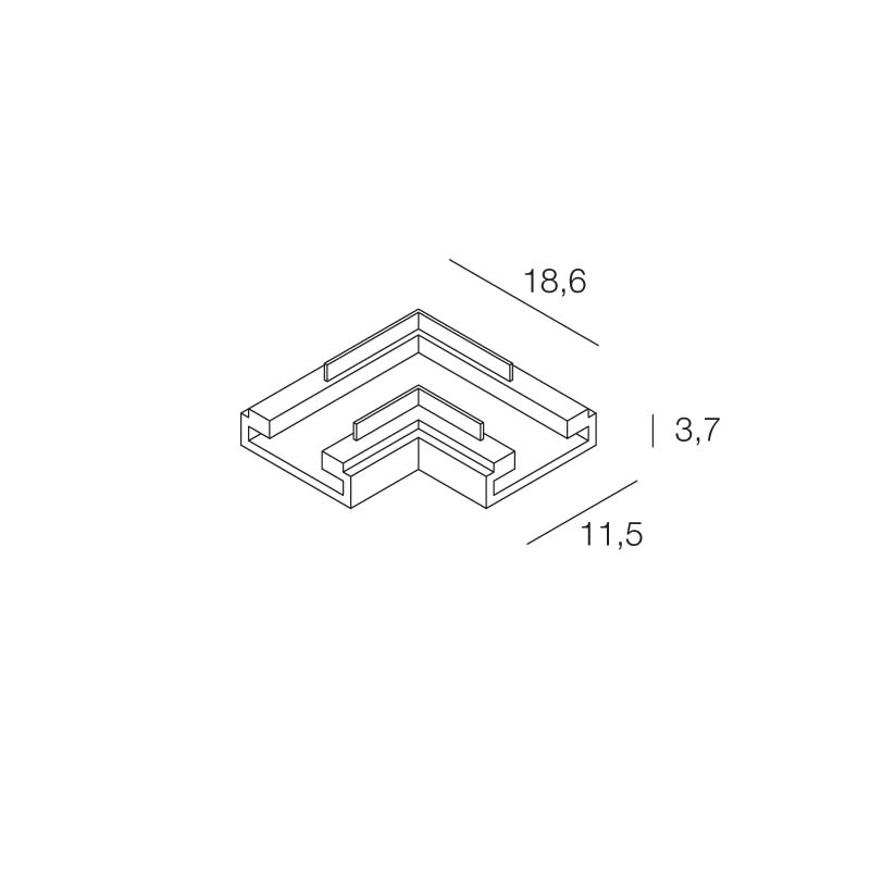 Novalux - STRIP LED: CON.ANG 2STRIP238/240LED 10PC