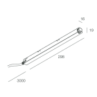 Novalux - ALIMENTATION 48V 100W X F8 CAVO 3M NOIR