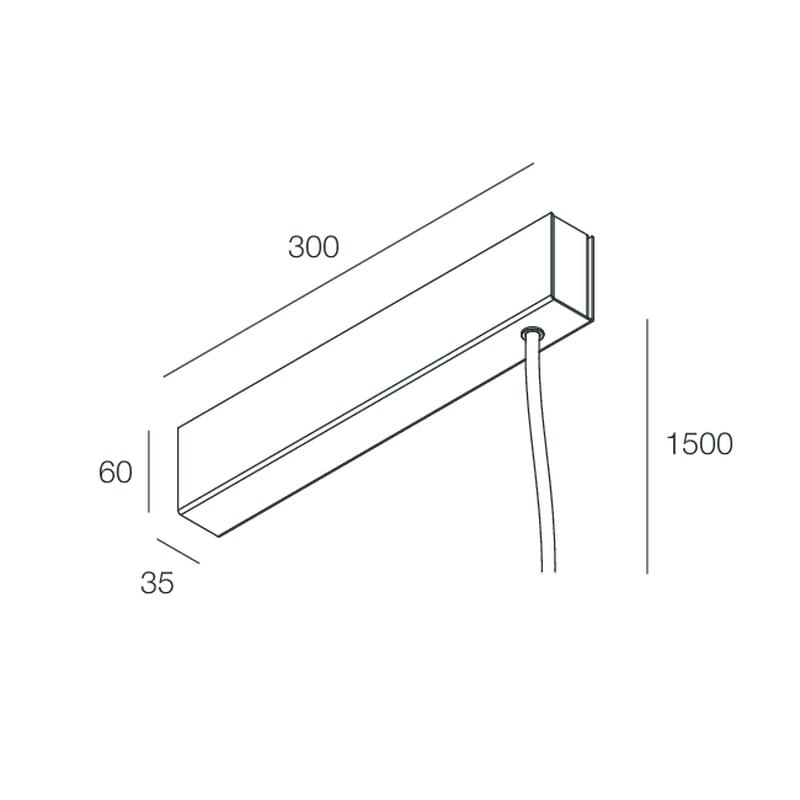 Novalux - DOMYNOS PS: PATERE SUSPENSION 100W-48V BLANC
