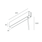 Novalux - DOMYNOS PS: PATERE SUSPENSION 100W-48V NOIR