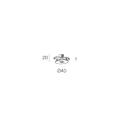 Novalux - ROSONE INCASSO DIAM. 40 BLANC