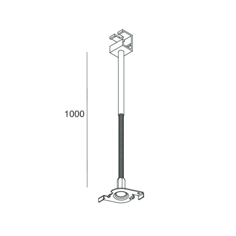 Novalux - T-48 : SUSPENSION POUR RAIL A ENCASTRER (1 PIECE)