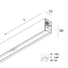 Novalux - LUCKY EVO : PROFIL LED 32W 3000K SÉCURITÉ BLANC L=1406