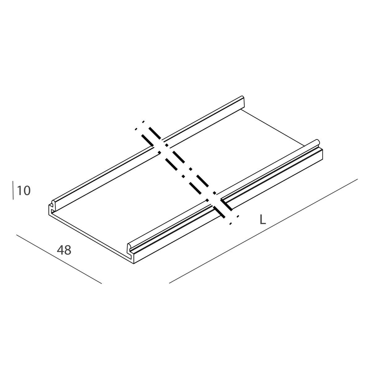 Novalux - LUCKY EVO : DIFFUSEUR OPALE L= 590