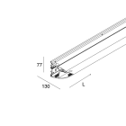 Novalux - VELA : PROFIL LED 51W 4000K BLANC L=1400