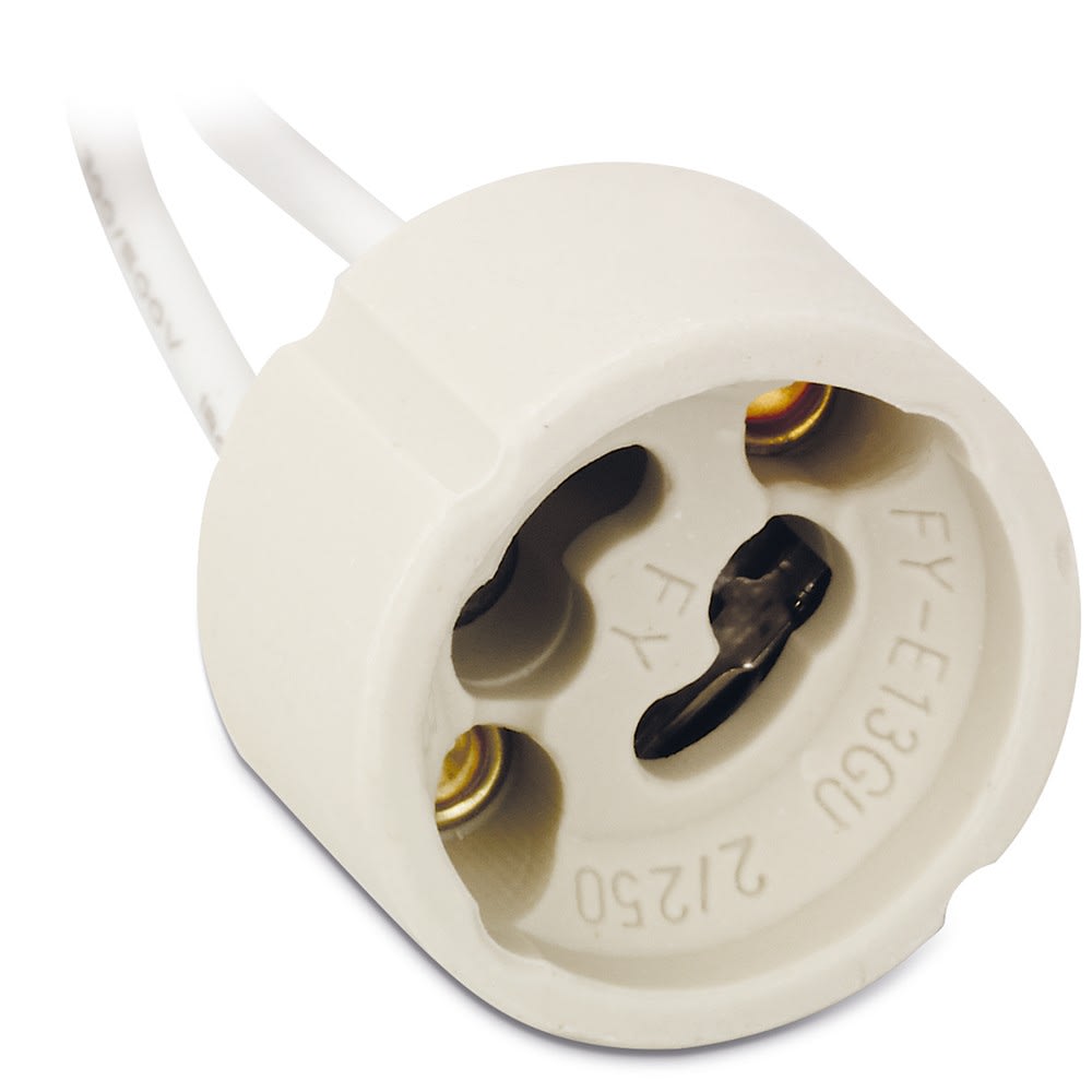 Aurora - Douille stéatite GU10 + fils 15cm TEFLON