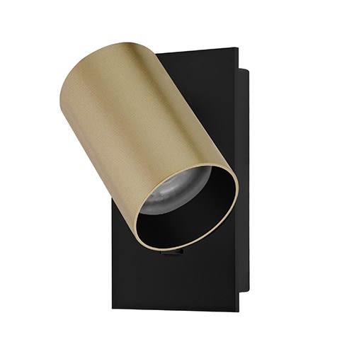 Indigo Lighting - LIVRO GU10 MAX 8W PAR16 Noir mat - Laiton brossé