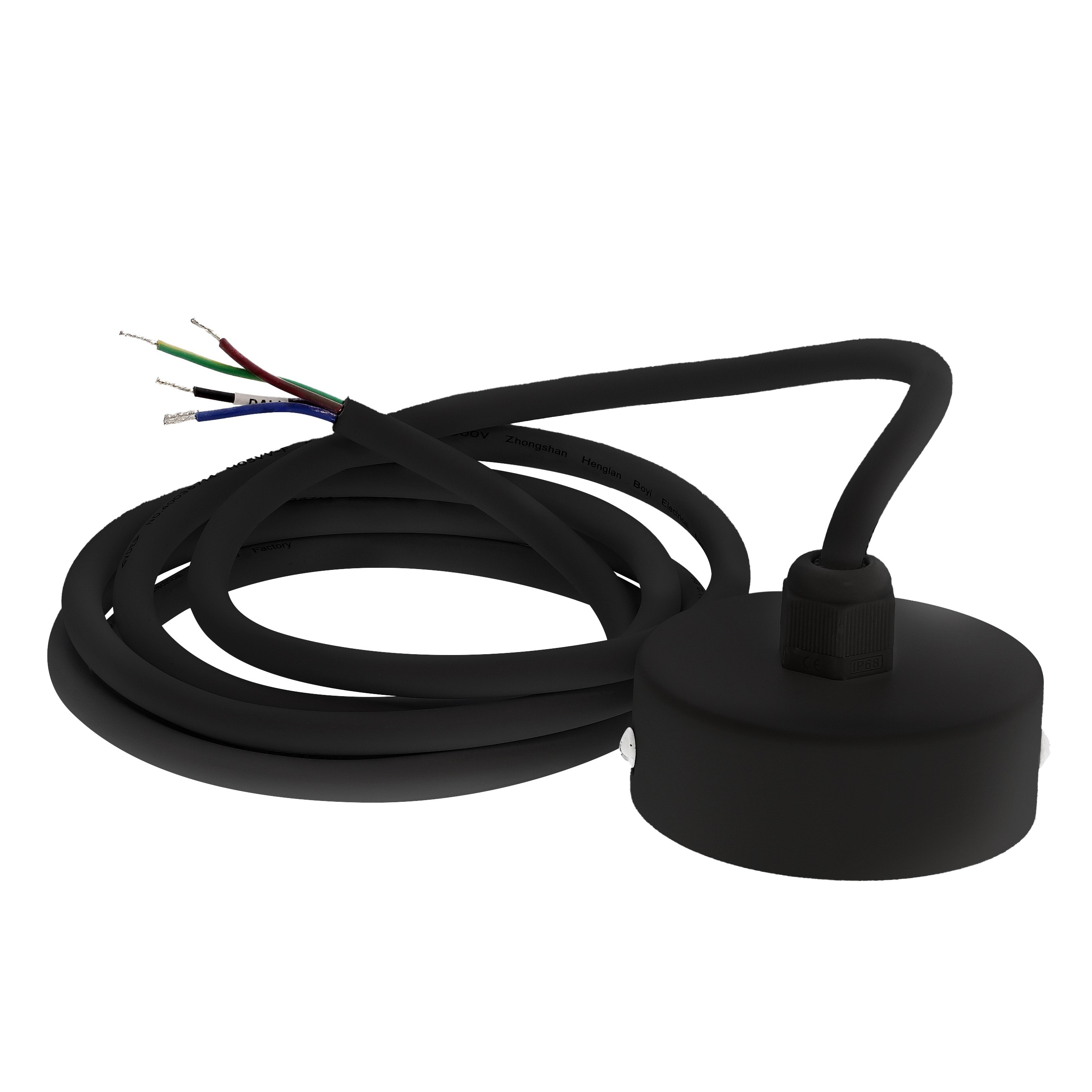 Indigo Lighting - CABLE D'ALIMENTATION DALI 200cm + BASE Noir