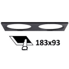 Indigo Lighting - BAGUE RECTANGULAIRE 195x100mm Noir mat