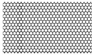 Indigo Lighting - GRILLE NID D'ABEILLE 665x35mm Noir