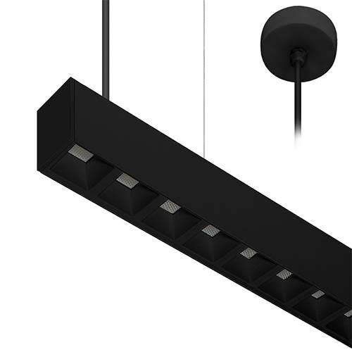 Indigo Lighting - LINEAR 1 P 38W 6625Lm 75° Noir mat