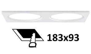Indigo Lighting - BAGUE RECTANGULAIRE 195x100mm Blanc mat