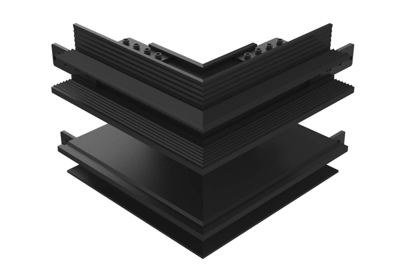 Indigo Lighting - CONNEXION L 90° MUR EXT AVEC TR24805 Noir mat