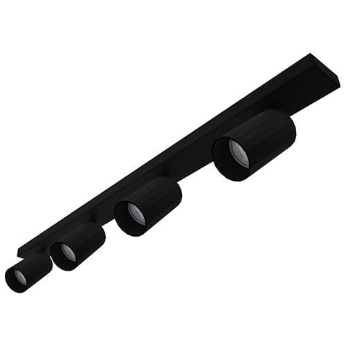 Indigo Lighting - OKTO 4 C GU10 MAX 4x10W PAR16 Noir mat