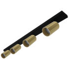 Indigo Lighting - OKTO 4 C GU10 MAX 4x10W PAR16 Noir mat - Champagne
