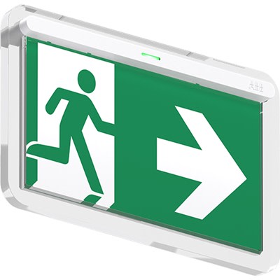 Kaufel - BrioSpot Saillie /BAES - Evac. Led - Autotes. SATI - Blanc - NF AEAS & ENV. - V+