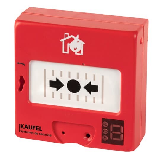 Kaufel - Alarme incendie - Déclencheur manuel à membrane déformable - Radio Fréq. à pil..