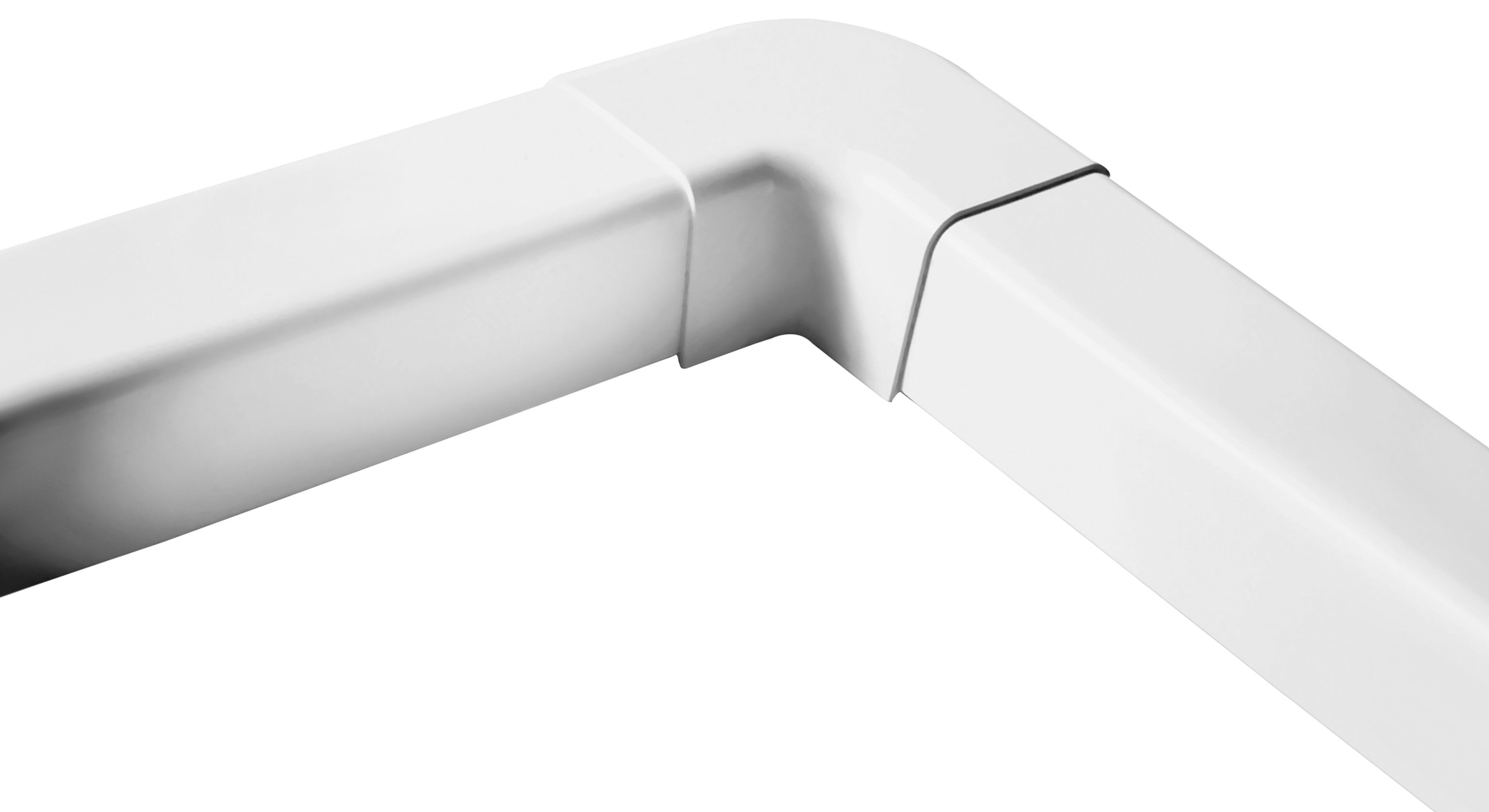 ARTIPLASTIC - 1207CP-W - Angle à plat 90° blanc pur 110x75mm