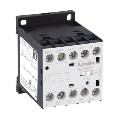 LOVATO ELECTRIC - Minicontacteur auxiliaire, BG0022A, 2NO+2NF, 24V 50/60Hz