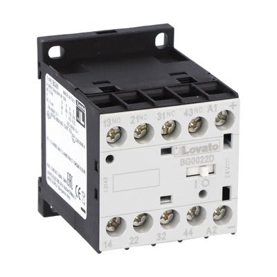 LOVATO ELECTRIC - Minicontacteur auxiliaire, BG0022D, 2NO+2NF, 24VDC