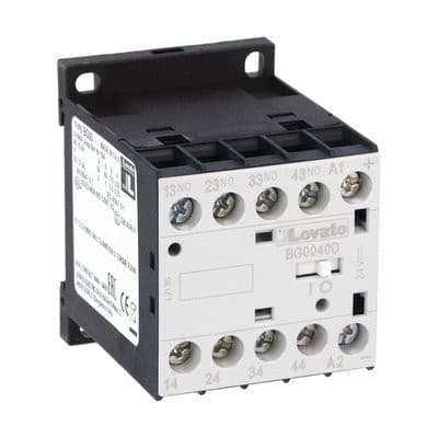 LOVATO ELECTRIC - Minicontacteur auxiliaire, BG0040D, 4P NO, 24VDC