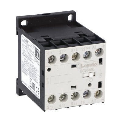 LOVATO ELECTRIC - Minicontacteur, BG0610D, 3P+1NO, 6A AC3, 24VDC