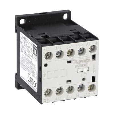 LOVATO ELECTRIC - Minicontacteur, BG0610D, 3P+1NO, 6A AC3, 125VDC