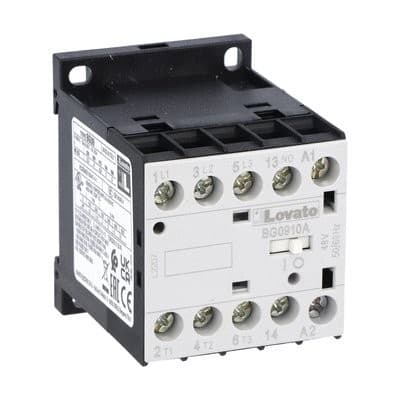 LOVATO ELECTRIC - Minicontacteur, BG0910A, 3P+1NO, 9A AC3, 220V 60Hz