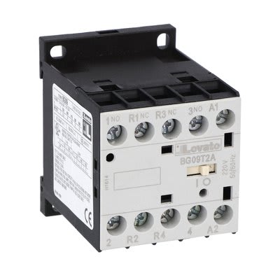 LOVATO ELECTRIC - Minicontacteur, BG09T2A, 4P (2NO+2NF), 20A AC1, 220V 60Hz