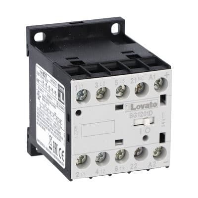 LOVATO ELECTRIC - Minicontacteur, BG1201D, 3P+1NF, 12A AC3, 125VDC
