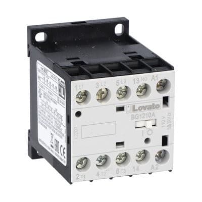 LOVATO ELECTRIC - Minicontacteur, BG1210A, 3P+1NO, 12A AC3, 24V 50/60Hz
